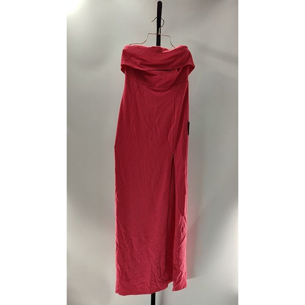 Lulu's Strapless Hot Pink Maxi Dress